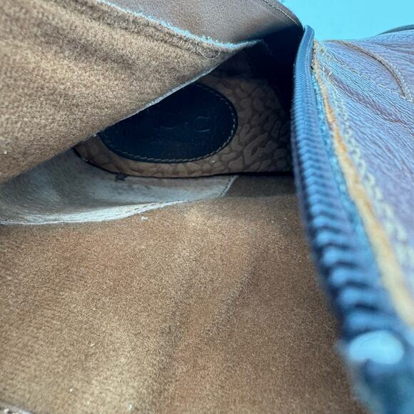 Born b.o.c. Traipse Brown Leather Ankle Double Buckle Comfort Booties 8 - Picture 7 of 8